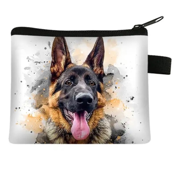 German Shepherd Mom Coin Wallet Keychain Zipper Pouch - Picture 1 of 3
